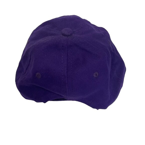 Vintage Cobra Cap Hat Blank Plain Curved Purple Corduroy Hook Loop - Picture 2 of 5